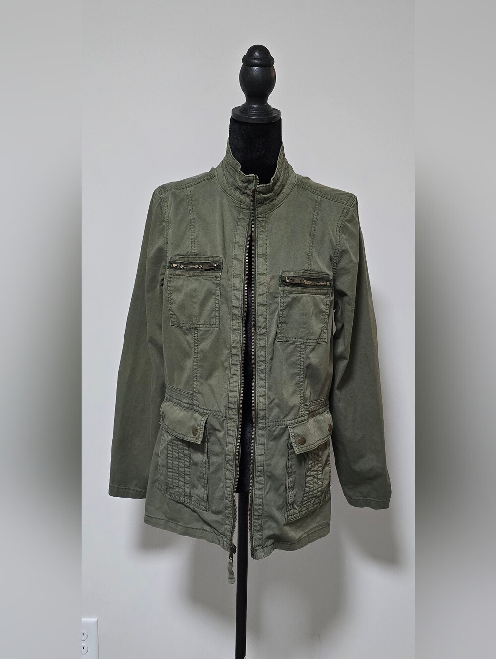 Sonoma Olive Green Military-Style Field Jacket